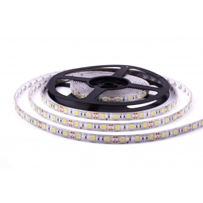 Гибкая светодиодная лента 300 SMD 5050, 5м, 12V 8мм*2,7мм, влагостойкая, белая