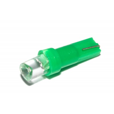 Светодиодная лампа AllLight T 5  1 диод LED W2*4.6d 12V GREEN