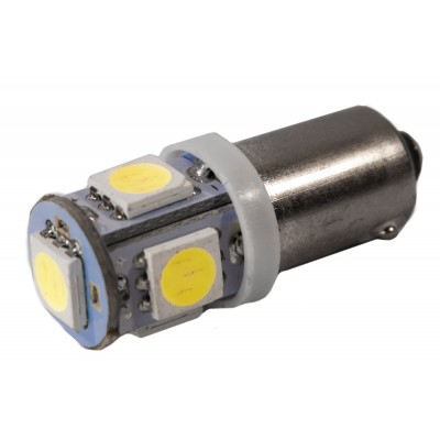 Светодиодная лампа AllLight T 8.5 5 диодов 5050 BA9S 24V WHITE