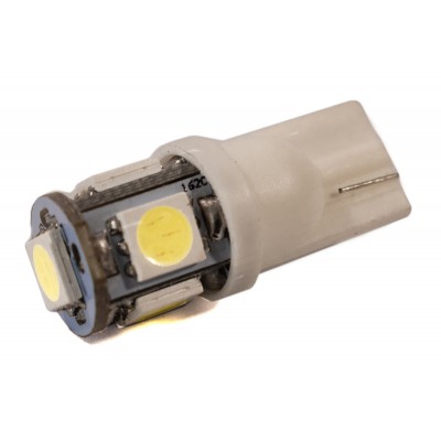 Светодиодная лампа AllLight T10  5 диодов 5050 W2,1x9,5d 12V WHITE