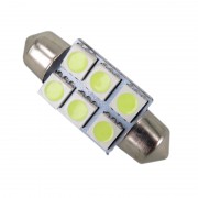 Светодиодная лампа AllLight T11  6 диодов 5050 S8.5 41mm 12V White