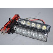 Ходові вогні DRL-D03-02 - 5 діодів 1w пластиковий корпус