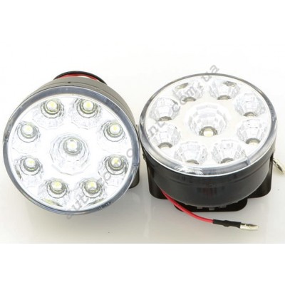 Ходовые огни DRL-JH-109-9LED Круглые, 9 диодов (0,5w)