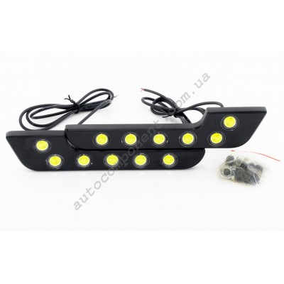 Ходовые огни DRL-JH-777 - 6 диодов 0,5w Г-образной формы