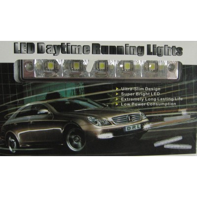 Ходовые огни DRL-HDX LM05 - 5 диодов SMD5050 с функцией дублирования поворота