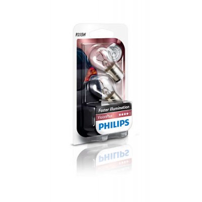 Philips VisionPlus 60% P21/5W 12V Set De 2 Ampoules - Éclairage Fiable Et Performant