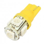 Светодиодная лампа AllLight T10  5 диодов 5050 W2,1x9,5d 12V YELLOW
