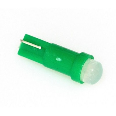 Светодиодная лампа AllLight T 5  1 диод  COB W2*4.6d 12V GREEN