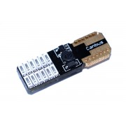 Светодиодная лампа AllLight T10 24 диода 4014 W2,1x9,5d 12V BLUE + обманка и драйвер