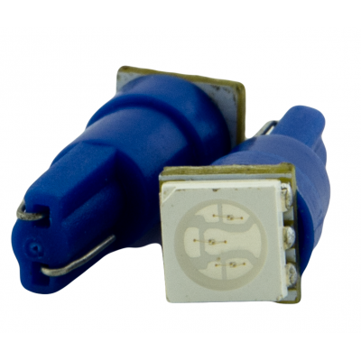 Светодиодная лампа AllLight T 5  1 диод SMD5050 W2*4.6d 12V BLUE