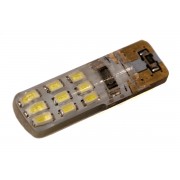 Светодиодная лампа AllLight T10 18 диодов 1030 W2,1x9,5d WHITE 12V в силиконе