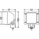 Фара рабочего освещения External FF Hella 1GA997506021 (H3) с разьемом AMP и заглушкой