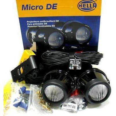 Фара противотуманного света Hella Micro DE 1NL008090821 (комплект 2 фары черный ободок)