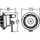 Звуковой сигнал Hella 3AG003399081 12V (500/300 Гц, 133W) комплект 2 шт + реле