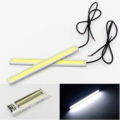 Ходові вогні DRL-COB-14CM суцільне світло WHITE сріблястий корпус