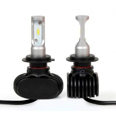 Комплект світлодіодних ламп HeadLight S1 H7 6500K 8000lm з радіатором 12-24V