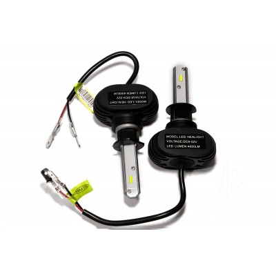 Комплект світлодіодних ламп HeadLight S1 H3 6500K 8000lm з радіатором 12-24V