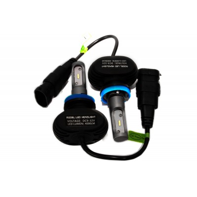 Комплект світлодіодних ламп HeadLight S1 H11 6500K 8000lm з радіатором 12-24V