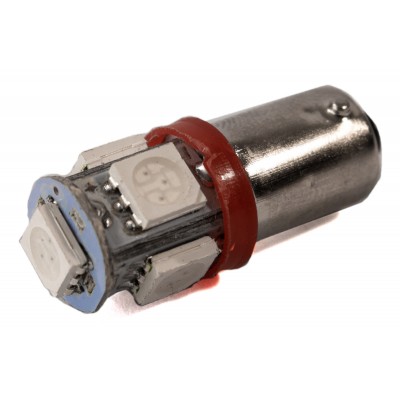Светодиодная лампа AllLight T 8.5  5 диодов 5050 BA9S 12V RED