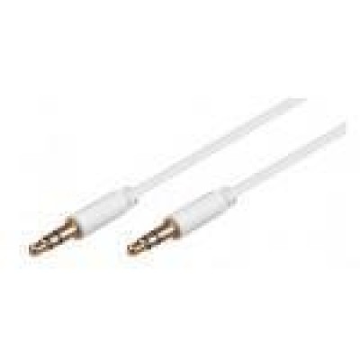 Кабель AUX  AWM 110-01  Jack 3.5mm 0.5 м белый (папа-папа)