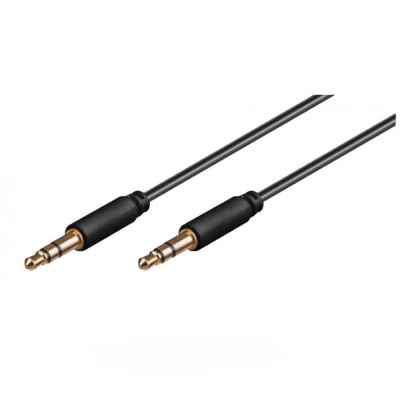 Кабель AUX  AWM 110-03  Jack 3.5mm 0,5 м черный (папа-папа)