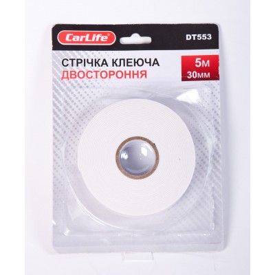 Скотч двусторонний CARLIFE, 30мм, 5м (DT553)