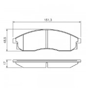 Тормозные колодки Bosch дисковые передние HYUNDAI Elantra 1.6,1.8i/MITSUBISHI L 200 2. 0986424340