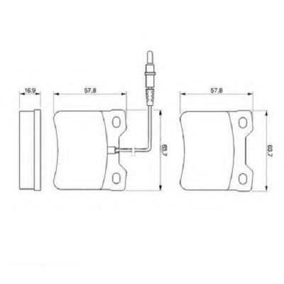 Тормозные колодки Bosch дисковые задние MB V-Class/Vito R >>03 0986494000