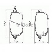 Тормозные колодки Bosch дисковые передние Nissan Murano Z50 Front 0986494366