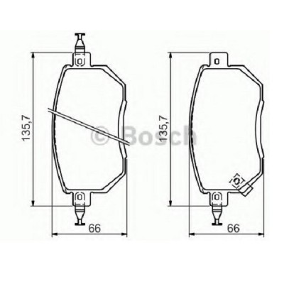 Тормозные колодки Bosch дисковые передние Nissan Murano Z50 Front 0986494366
