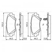 Тормозные колодки Bosch дисковые задние MAZDA 3/Axela/CX-3 R 0986494803