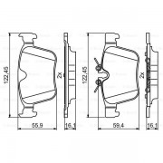 Тормозные колодки Bosch дисковые задние LAND ROVER/JAGUAR Range Rover/Discovery/XE/X 0986494819