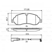 Тормозные колодки Bosch дисковые передние FORD Transit/Tourneo F 13 0986494845