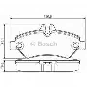 Тормозные колодки Bosch дисковые задние MB/VW Sprinter/Crafter R  06>> PR2 0986495100