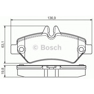 Тормозные колодки Bosch дисковые задние MB/VW Sprinter/Crafter R  06>> PR2 0986495100