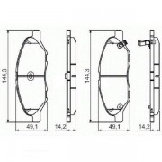 Тормозные колодки Bosch дисковые передние NISSAN Tiida (arab) 0986495133