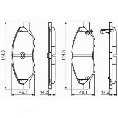 Тормозные колодки Bosch дисковые передние NISSAN Tiida (arab) 0986495133