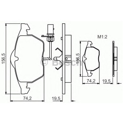 Тормозные колодки Bosch дисковые передние AUDI/VW A4/A6/S6/Passat F 1.8-2.6 >>05 0986495232