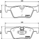 Тормозные колодки Bosch дисковые задние BMW 1/2/3/4 R 11>> PR2 0986495289