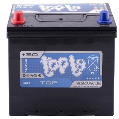 Автомобильный аккумулятор Topla 65 Ah/12V Top/Energy Japan Euro (0) 56568 (118665)