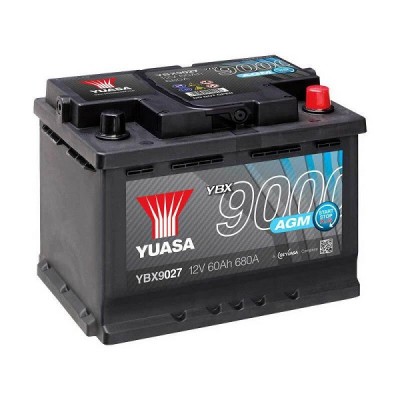 Автомобильный аккумулятор Yuasa 60 Ah/12V AGM Start Stop Plus Battery (0) (YBX9027)