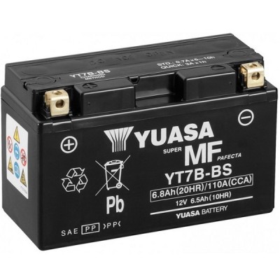 Мото аккумулятор Yuasa 6.5 Ah/12V MF VRLA Battery AGM (сухозаряжений) (YT7B-BS)