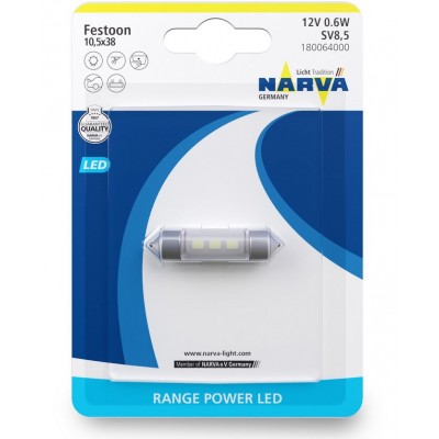 Светодиодная лампа Narva 18006-01B С5W 12V SV8.5 LED 0.6W 6000K
