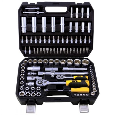 Набор насадок торцевых MasterTool CrV 1/4”-1/2” с трещоткой 108 предметов (78-5108) Набор насадок торцевых MasterTool CrV 1/4”-1/2” с трещоткой 108 предметов (78-5108)