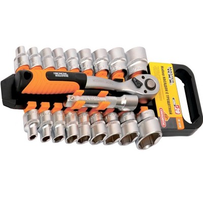 Набор насадок MasterTool 1/2" с трещоткой 20ед. (78-1220)