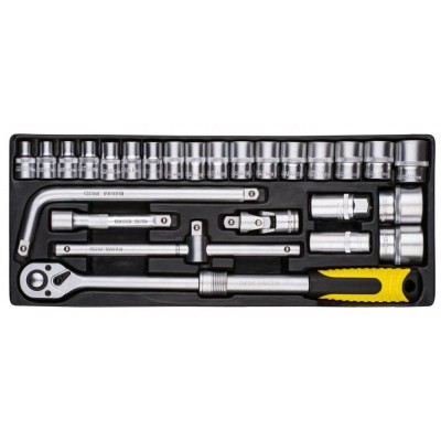 Набор ключей и насадок торцевых MasterTool CrV 1/2” 26 ед. (78-4126