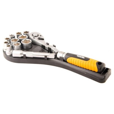 Набор насадок торцевых MasterTool CrV 1/2” с трещоткой 12ед. (78-1213)