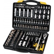Набор головок торцевых 1/2 и 1/4" MasterTool с удлиняющейся трещоткой 72 зуба 111 шт (78-5112)