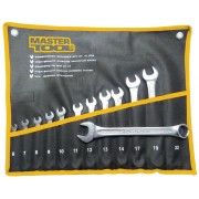Набор рожково-накидных ключей MasterTool - 12 шт. (6-22 мм) холоднокатанный (72-0112)
