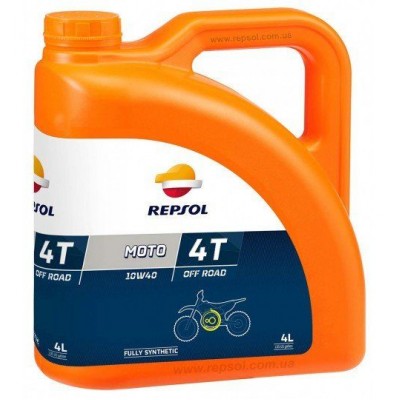 Масло моторное 4Т Repsol MOTO OFF ROAD 4T 10W-40, 4л / RP162N54